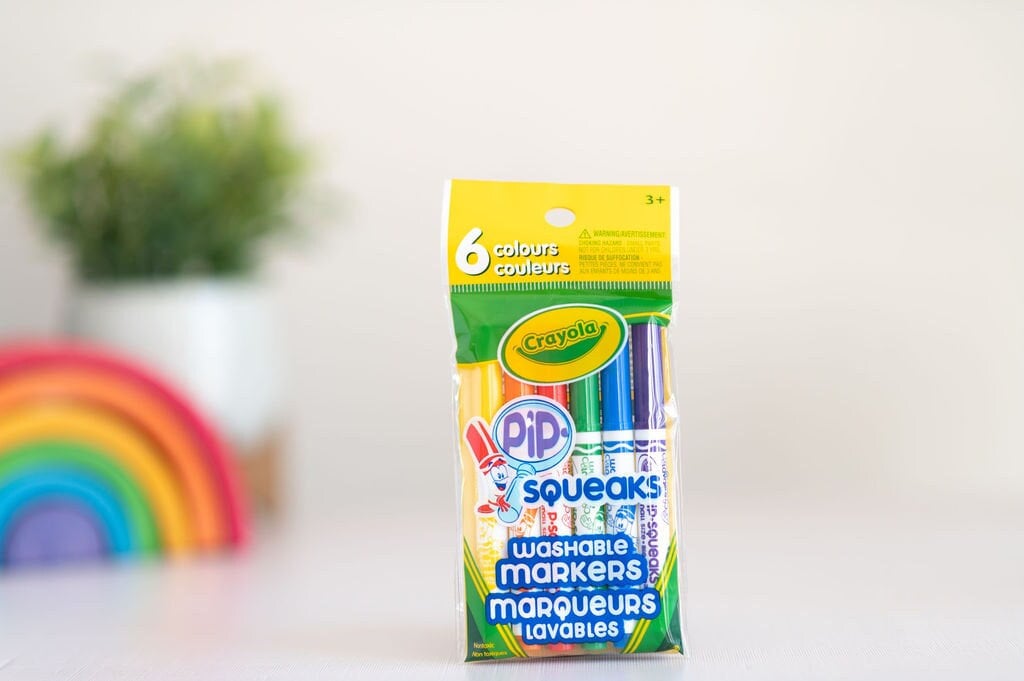 Crayola 6CT Basic Skinny Pip Squeak Markers