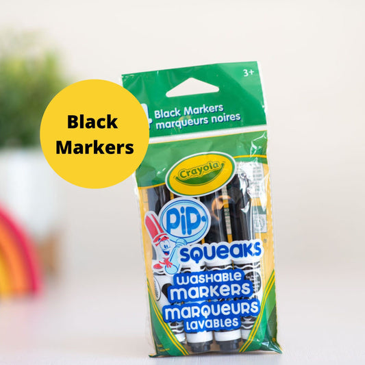 Crayola 4CT Black Pip Squeak Markers