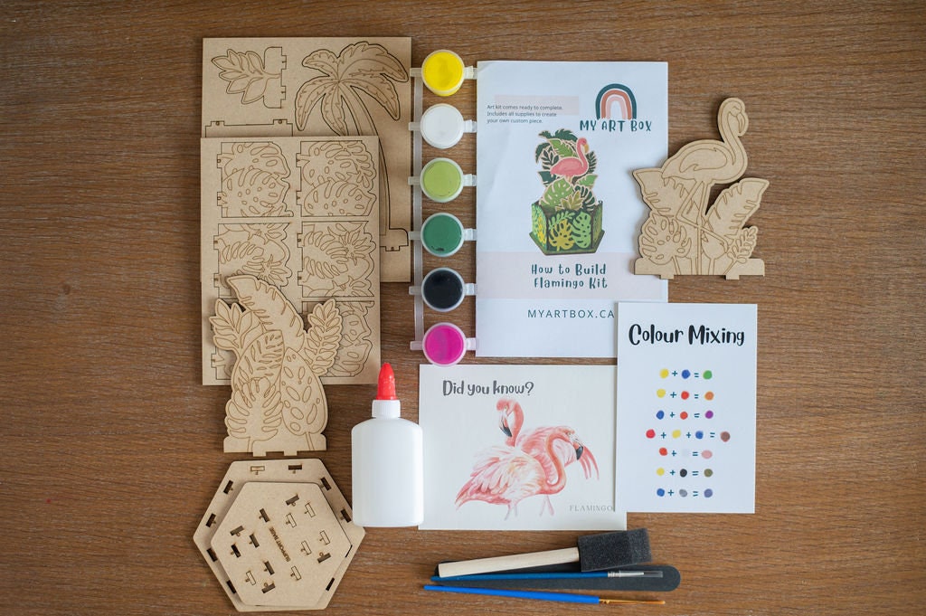 DIY 3D Flamingo Scene