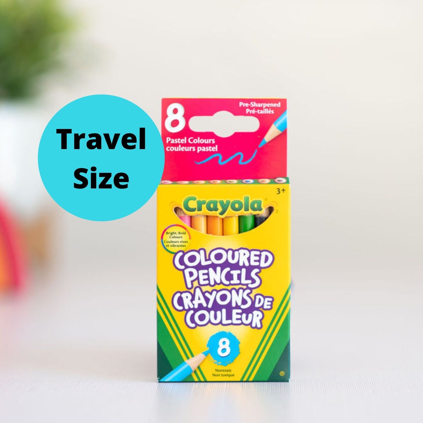 Crayola 8 Pastel Travel Size Colored Pencils