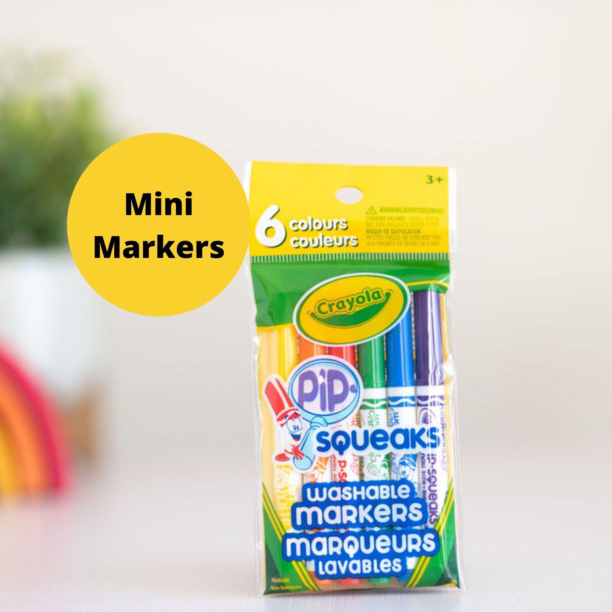 Crayola 6CT Basic Skinny Pip Squeak Markers1