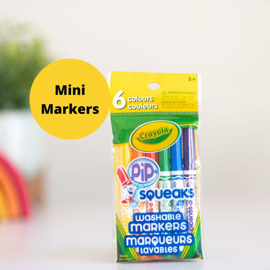 Crayola 6CT Basic Skinny Pip Squeak Markers