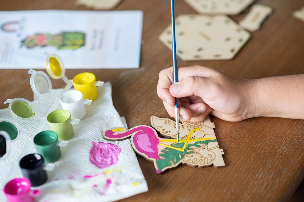 DIY 3D Flamingo Scene