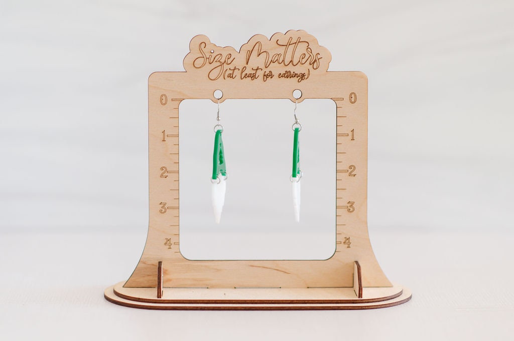 Christmas Tree Hat Gnome Earrings