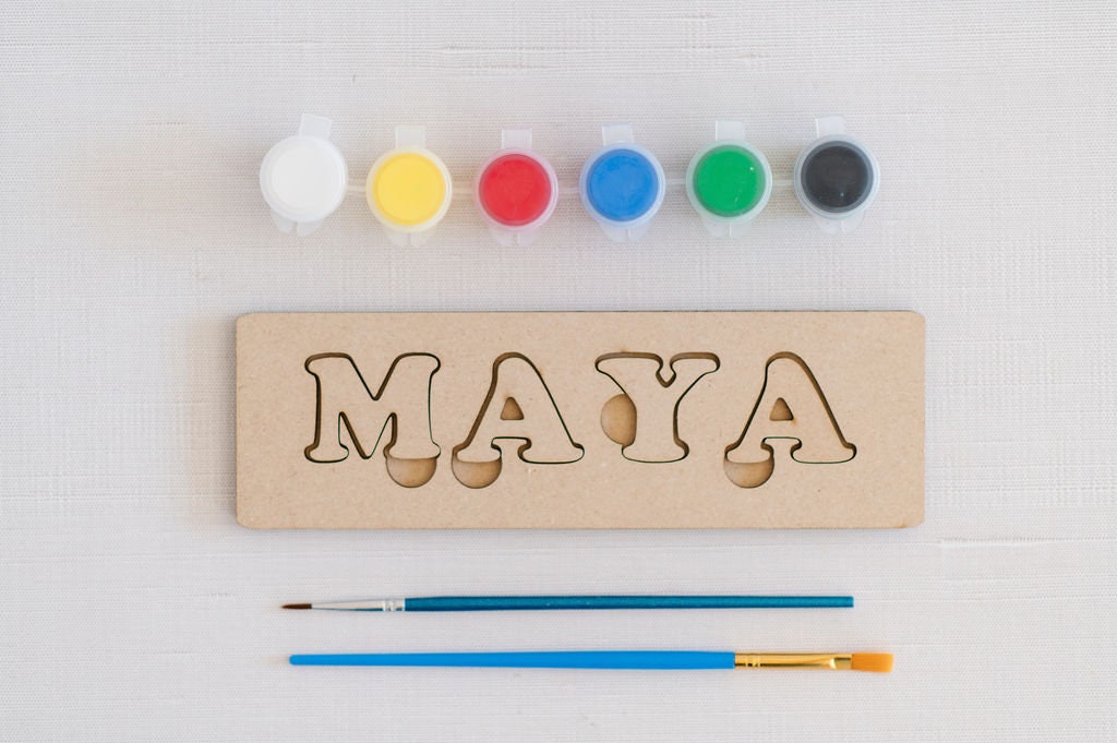 DIY Personalized Bright Name Puzzle