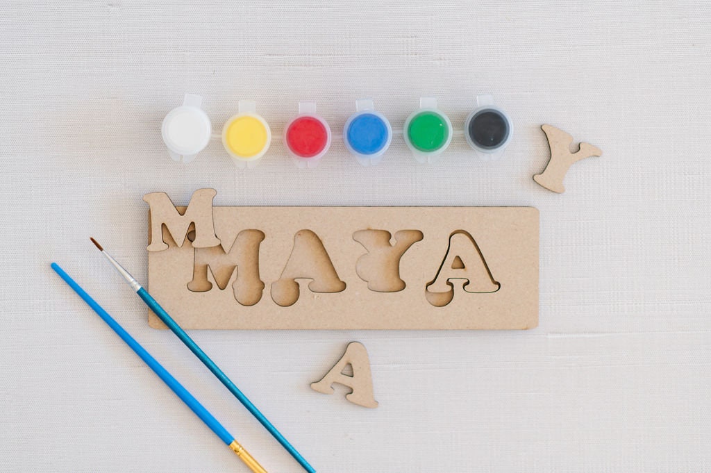DIY Personalized Bright Name Puzzle
