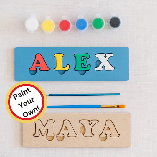 DIY Personalized Bright Name Puzzle