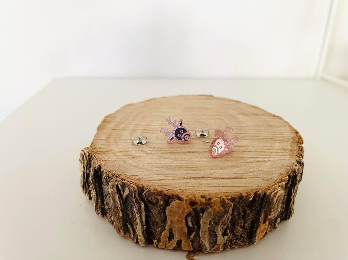 Rosegold Reindeer Earrings
