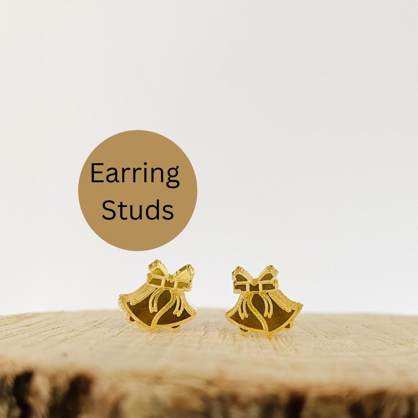 Gold Christmas Bell Earrings