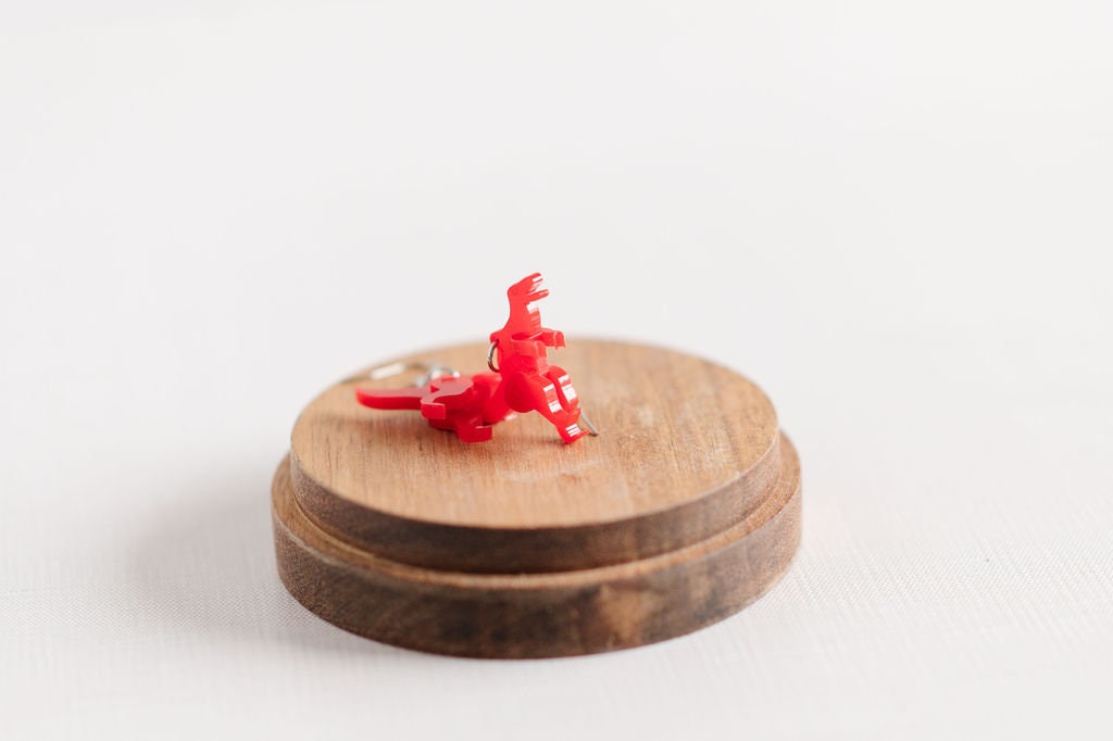 3D Earrings Tyrannosaurus Rex Dinosaur