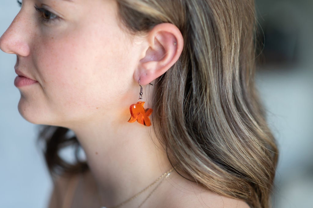 Goldfish 3D Earrings