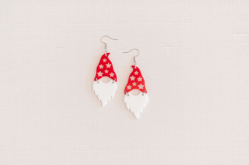 Stars Hat Gnome Earrings