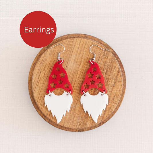 Stars Hat Gnome Earrings