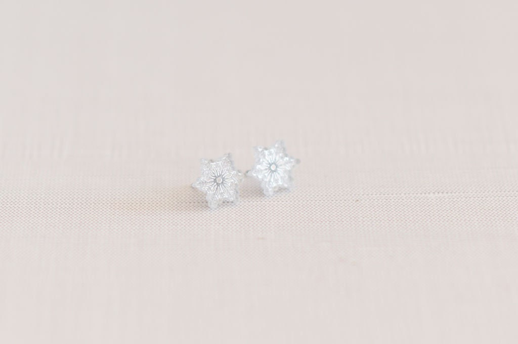 Silver Snowflake Earrings