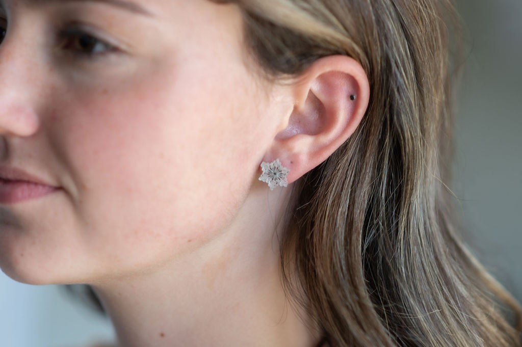 Silver Snowflake Earrings