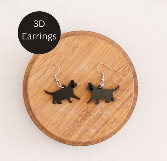 3D Cat Earrings