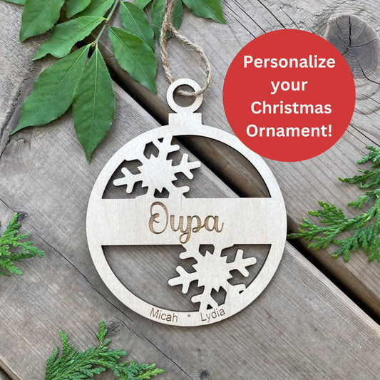 Personalized Snowflake Ornament