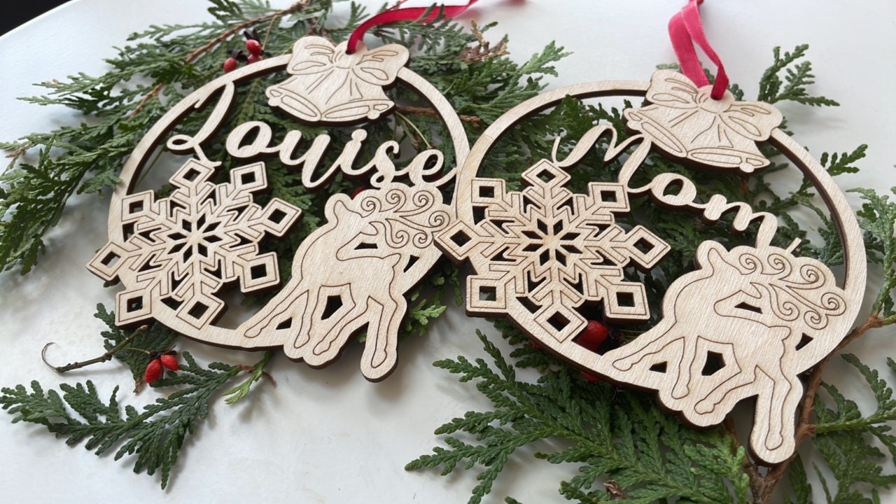Personalized Reindeer Name Ornament