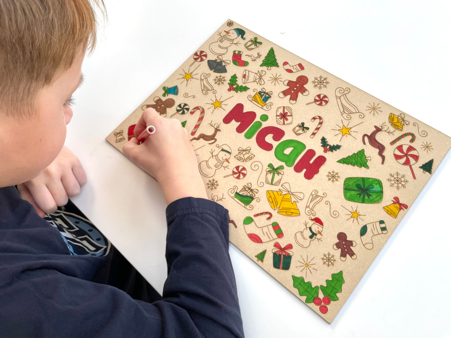 Christmas Custom Name Colouring Activity