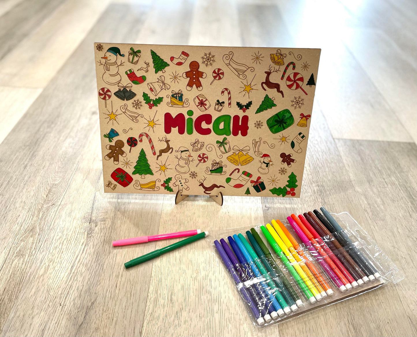 Christmas Custom Name Colouring Activity