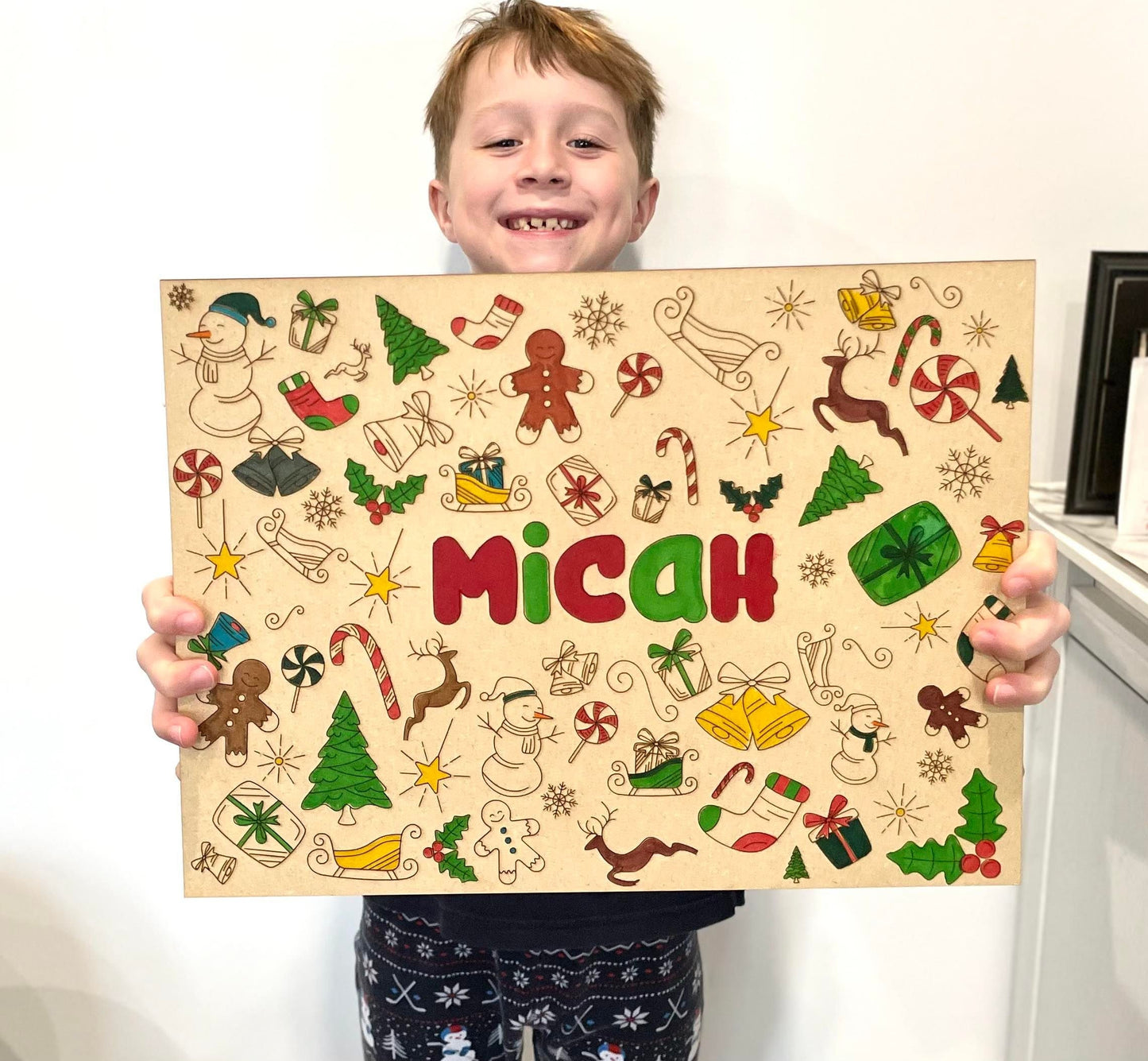 Christmas Custom Name Colouring Activity