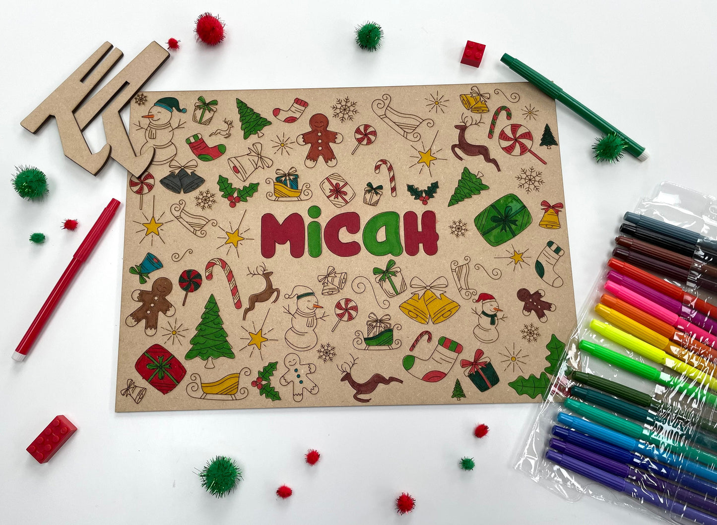 Christmas Custom Name Colouring Activity