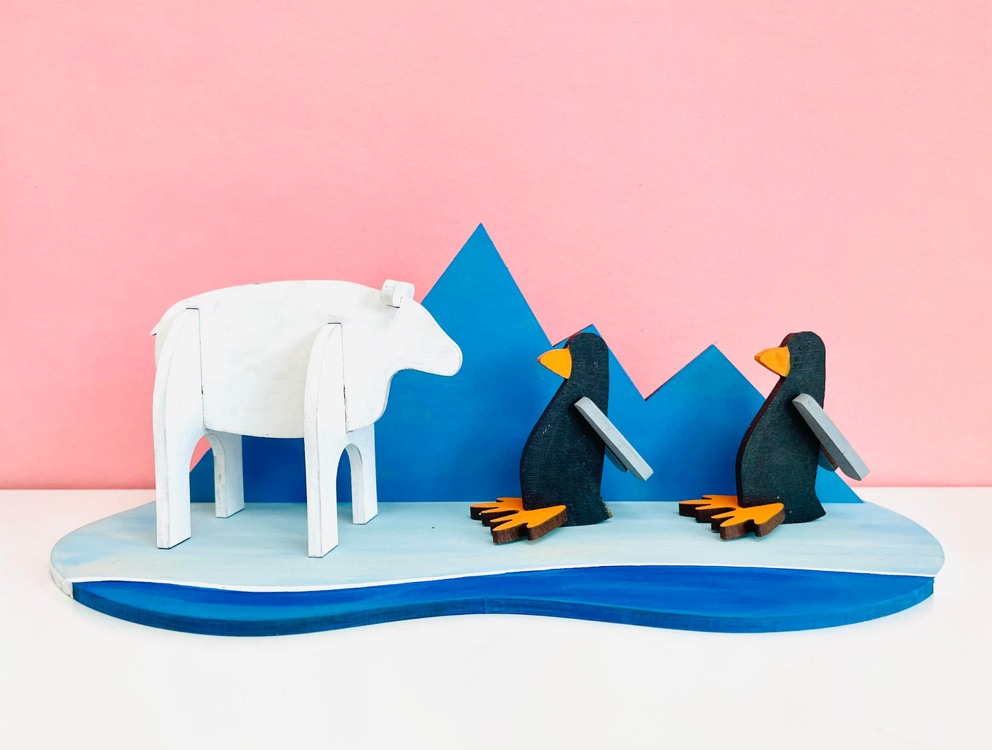 DIY Arctic Scene Polar and Penguin Craft