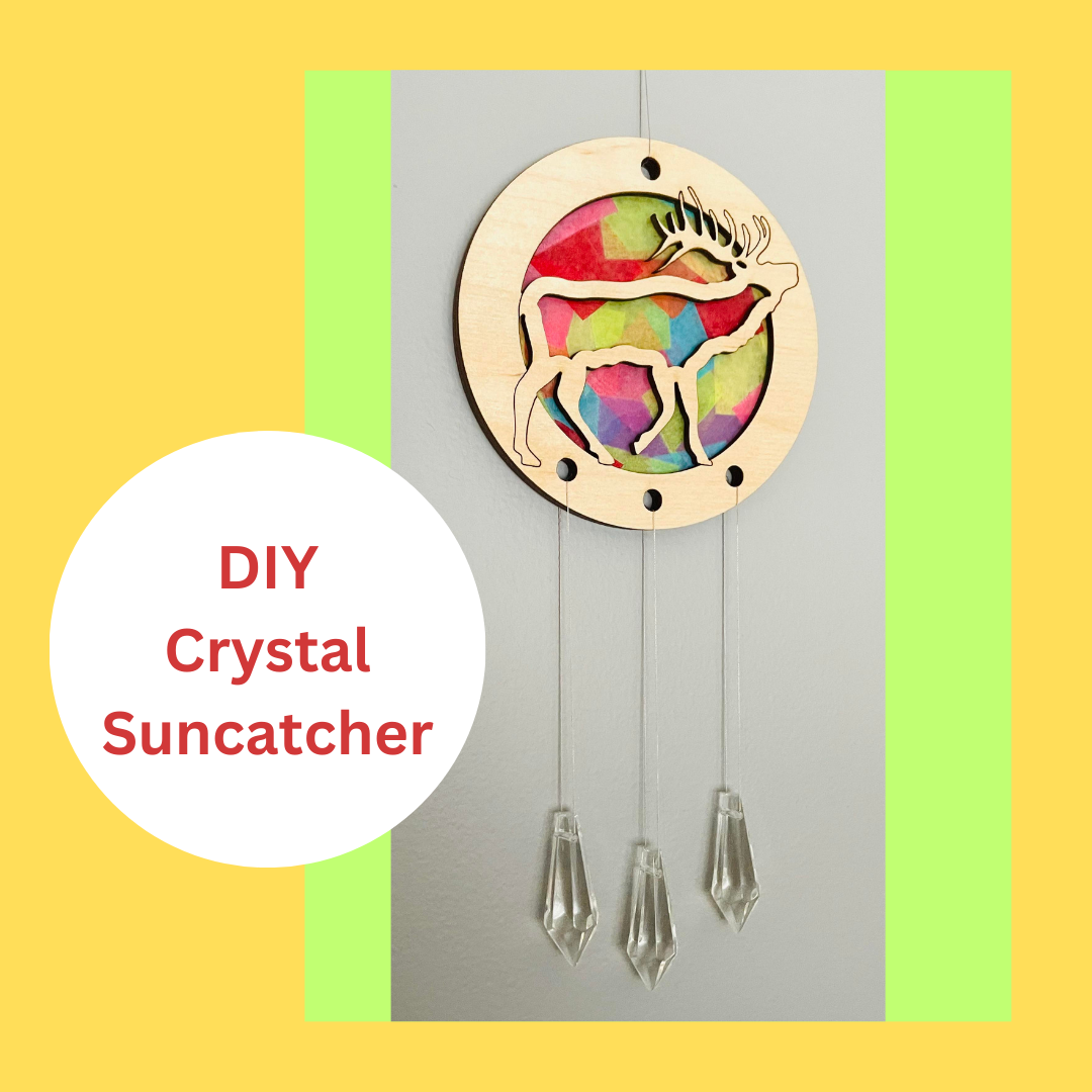 DIY Reindeer Suncatcher Kit with Crystals