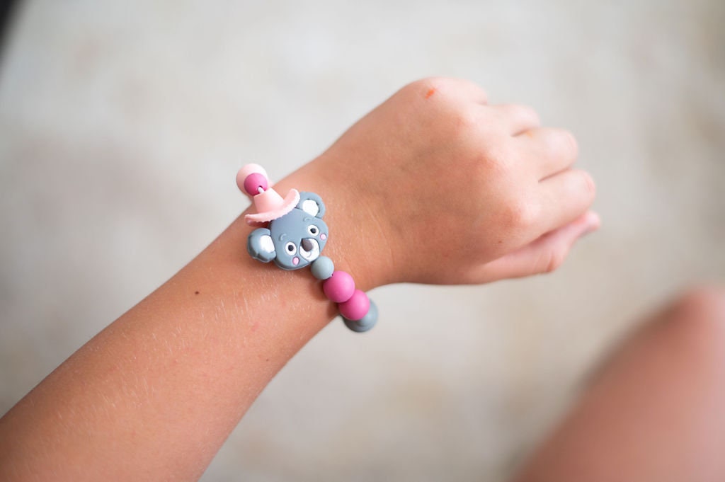 Kids Twistable Pink Koala Pet Silicone Bracelet My Art Box