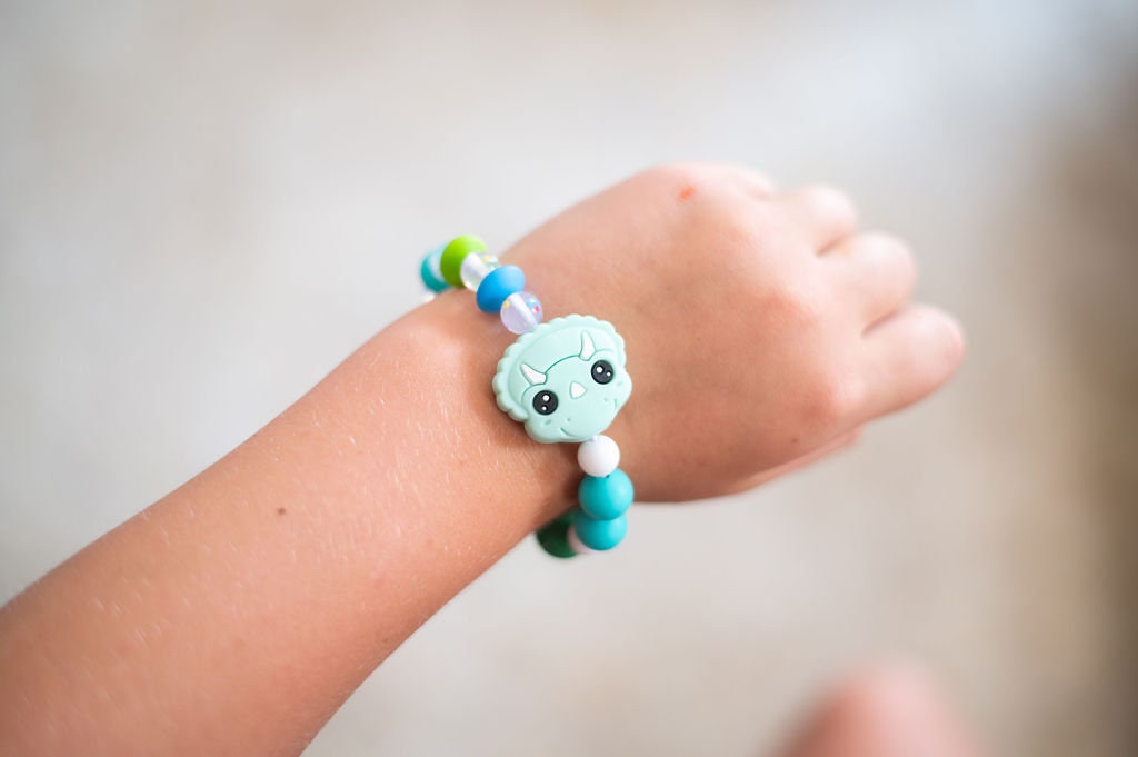 Kids Twistable Triceratops Silicone Bracelet