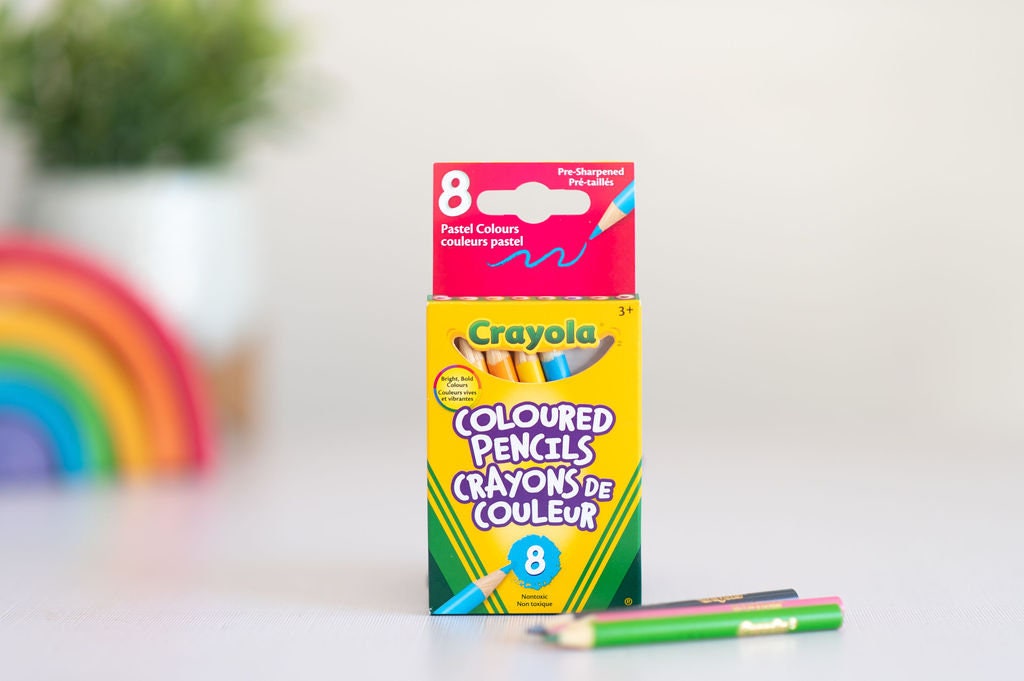 Crayola 8 Pastel Travel Size Colored Pencils