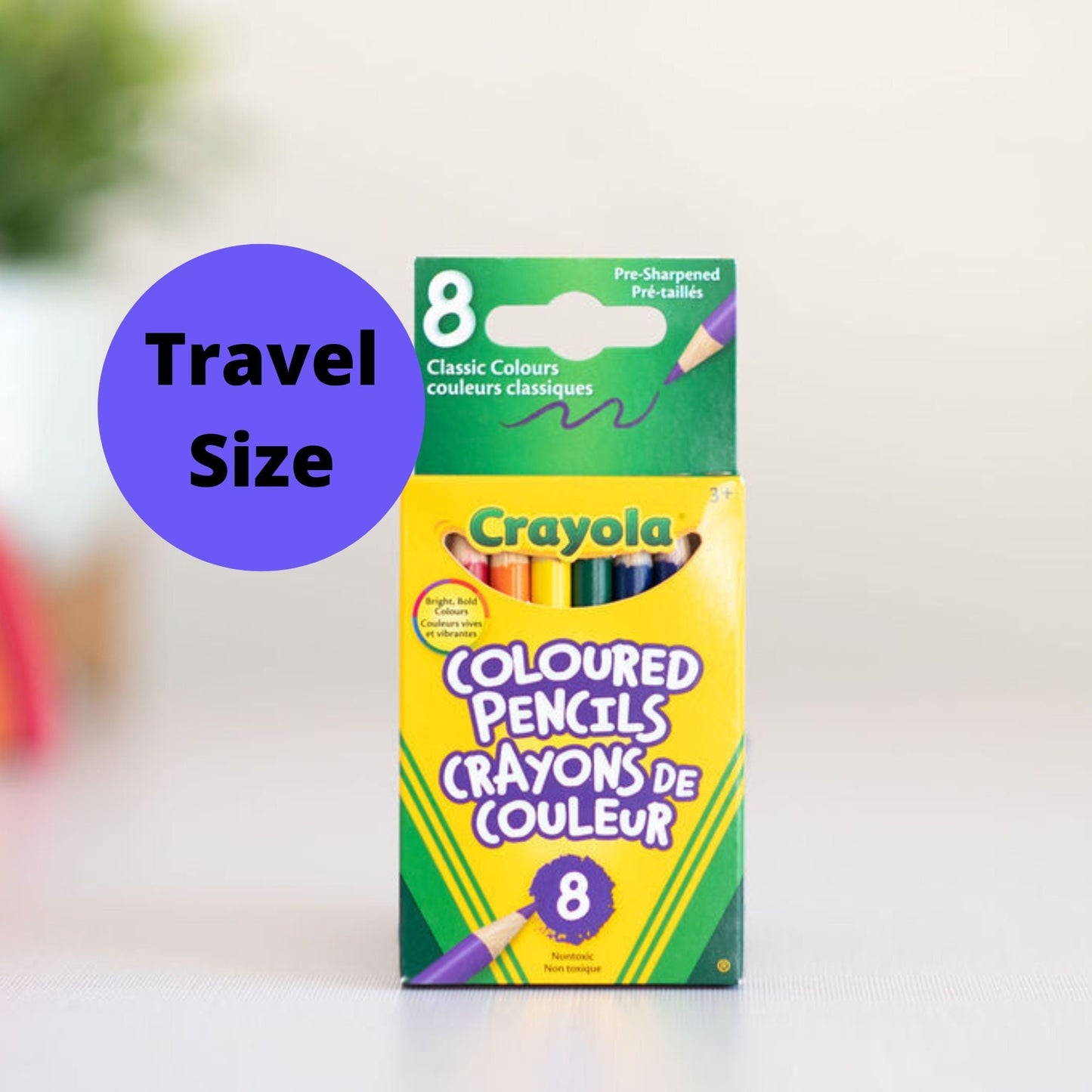 Crayola 8 Basic Travel Size Colored Pencils