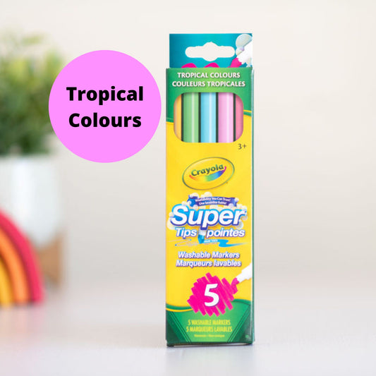 Crayola 5CT Tropical Colours SuperTips Markers