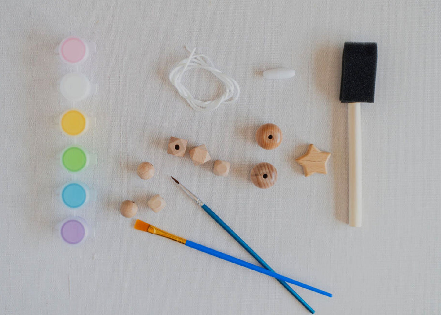 DIY Wooden Pastel Paint Necklace Kit