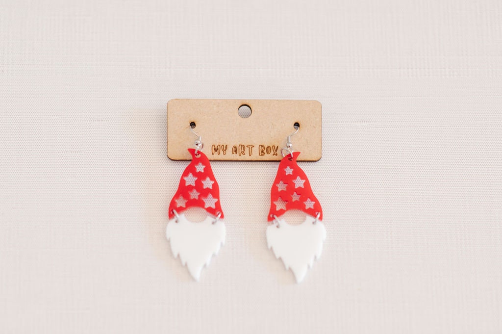 Stars Hat Gnome Earrings