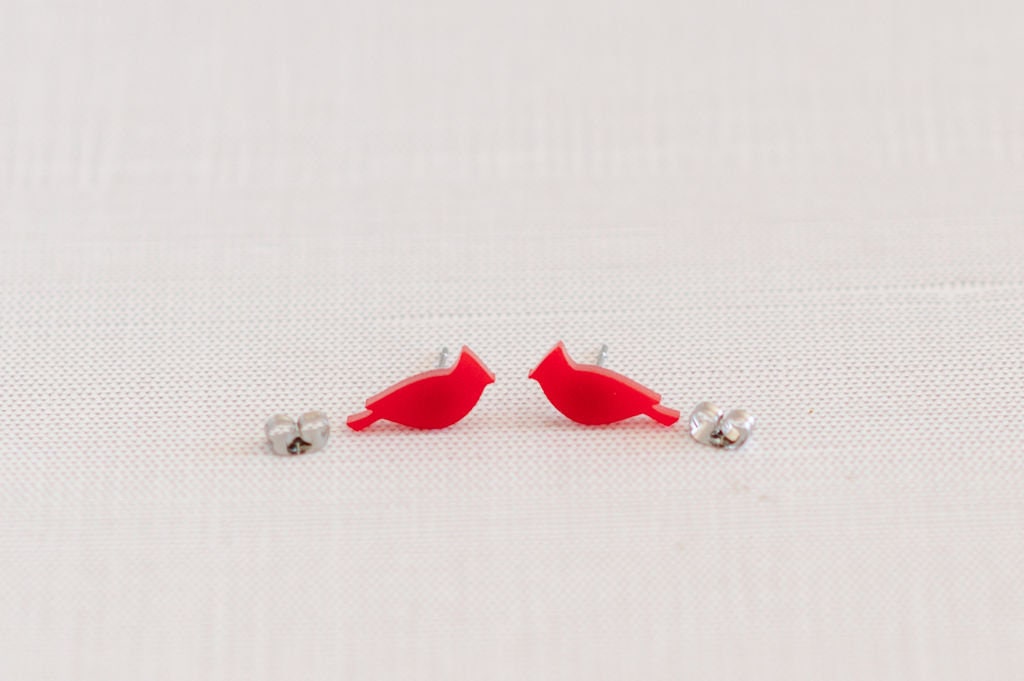 Red Cardinal Earrings