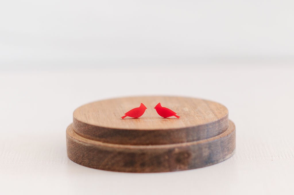 Red Cardinal Earrings