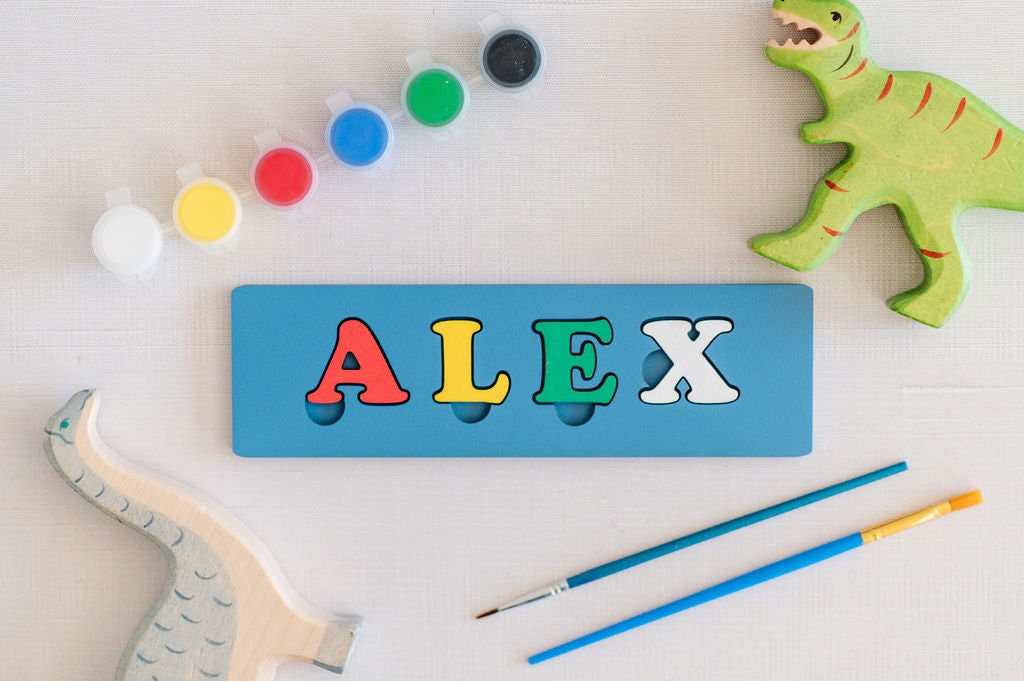 DIY Personalized Bright Name Puzzle