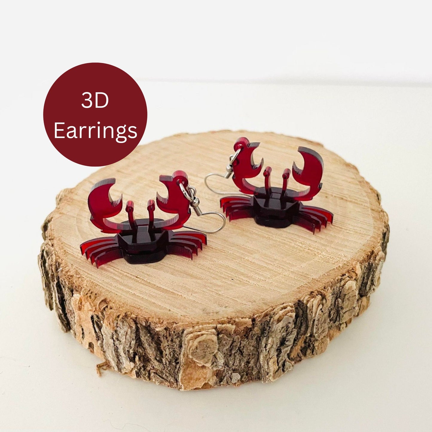 Crab 3D Earrings