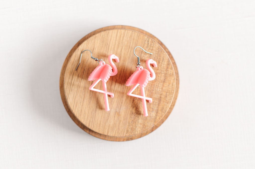 Flamingo 3D Earrings