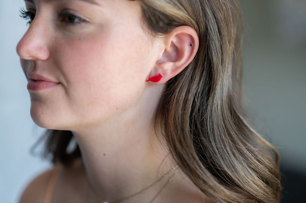 Red Cardinal Earrings