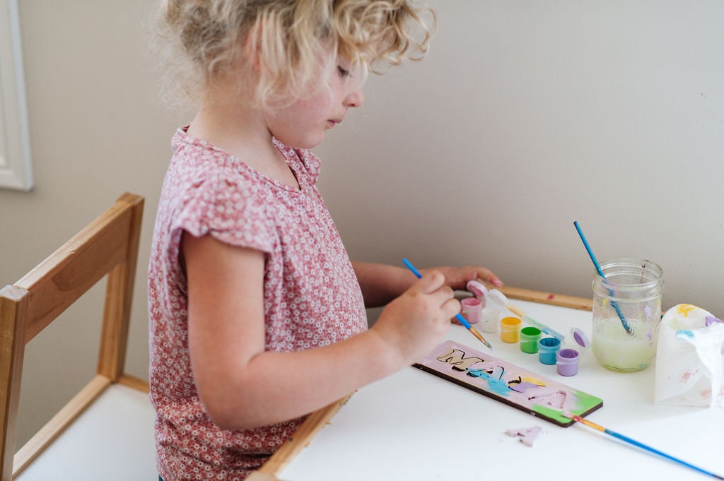 DIY Personalized Pastel Name Puzzle