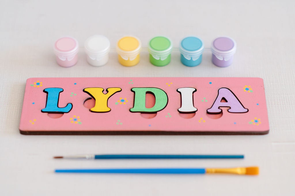 DIY Personalized Pastel Name Puzzle