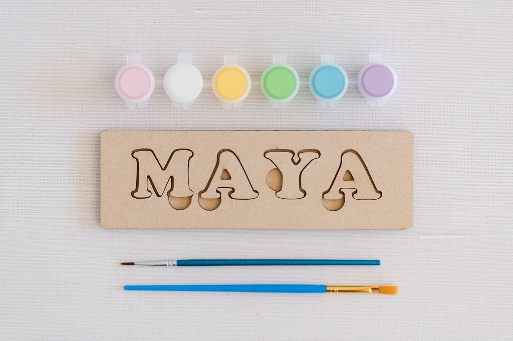 DIY Personalized Pastel Name Puzzle