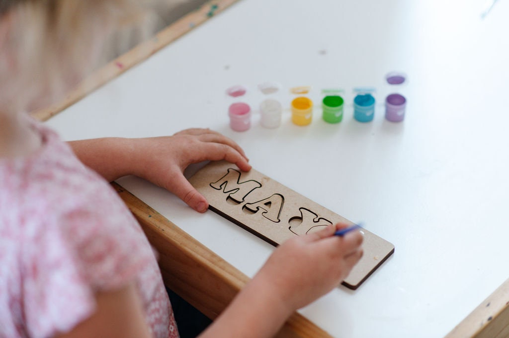 DIY Personalized Pastel Name Puzzle