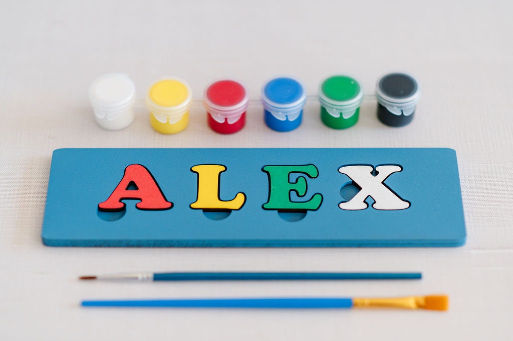 DIY Personalized Bright Name Puzzle