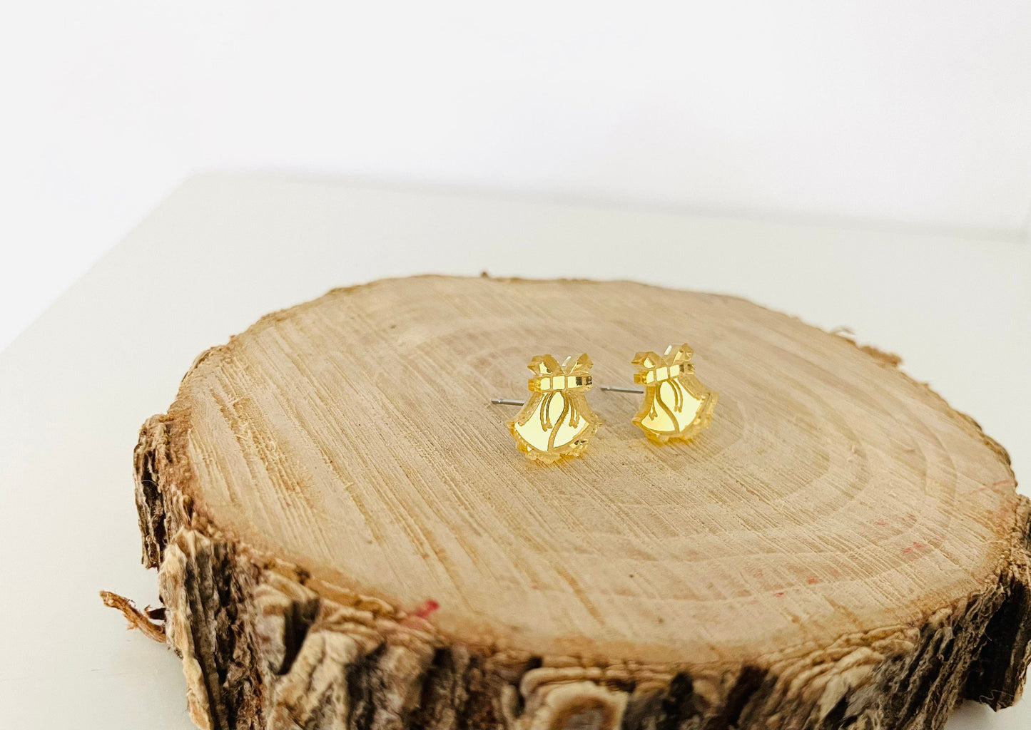 Gold Christmas Bell Earrings